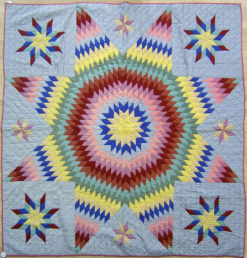 Appraisal: Pennsylvania lonestar quilt early th c x