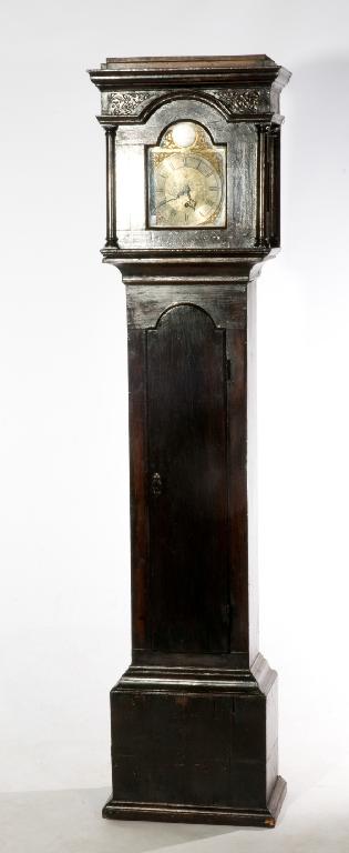 Appraisal: AN th CENTURY STAINED OAK LONGCASE CLOCK with long arched