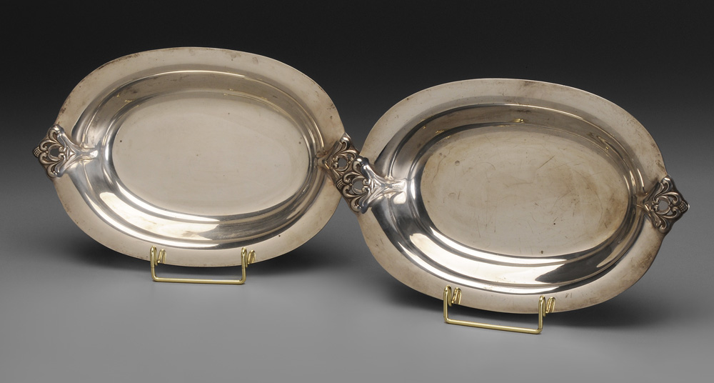 Appraisal: Pair International Royal Danish Sterling Bowls American th century openwork