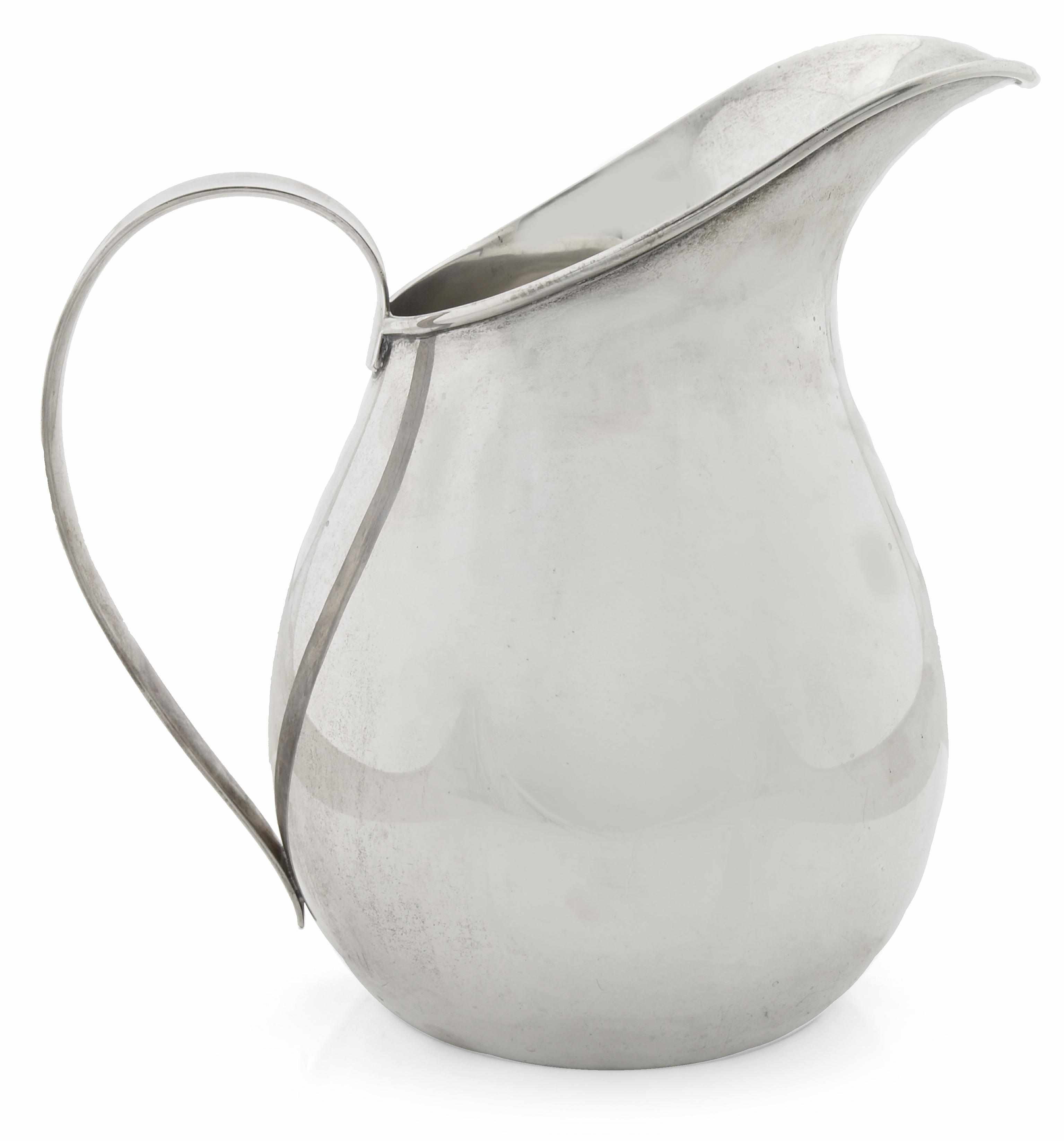 Appraisal: An Allan Adler silver pitcher mid th centurystamped ALLAN ADLER