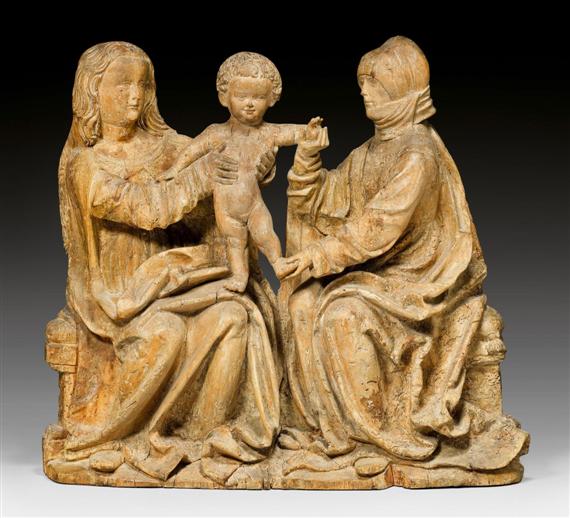 Appraisal: THE VIRGIN AND CHILD WITH ST ANNE late Gothic South