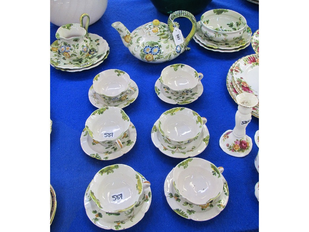 Appraisal: Cantaglli teaset comprising six cups and saucers teapot milk jug