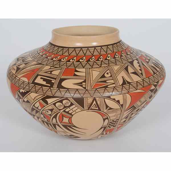 Appraisal: Roberta Youvella Silas Laguna Hopi Jar large jar heavily potted