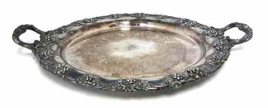 Appraisal: Three American Silverplate Trays Friedman Silver Company circa - having