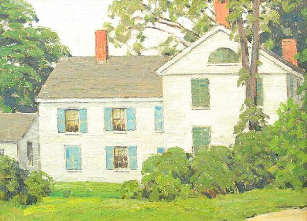 Appraisal: Harold M Sichel American - Gilmanton House unsigned oil on