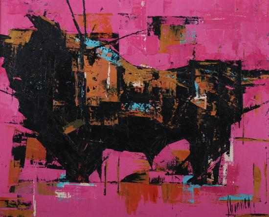 Appraisal: ANDREW SHUNNEY American - THE BULL signed lower right Oil