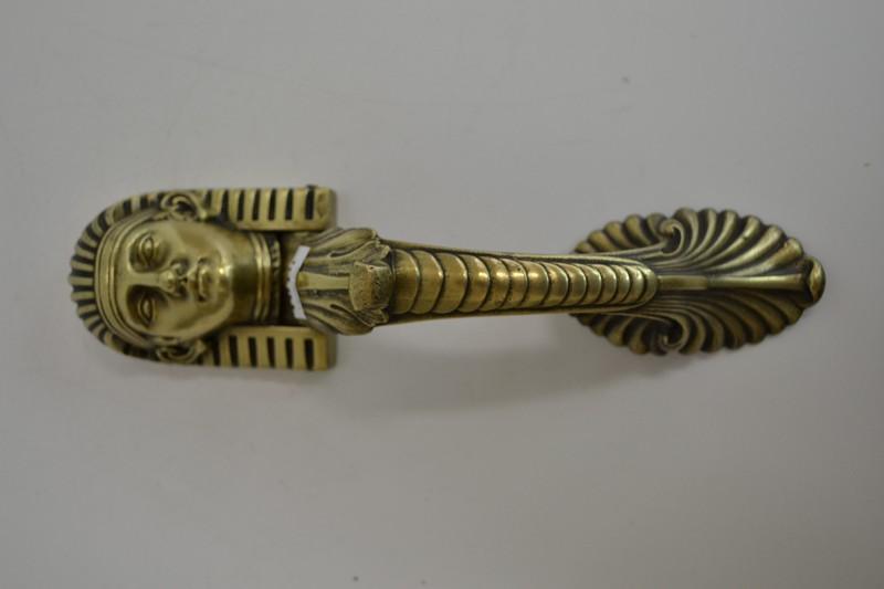 Appraisal: VICTORIAN EGYPTIAN THEMED BRASS FIGURAL DOOR KNOCKER