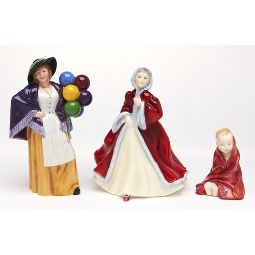 Appraisal: Three Royal Doulton figures including Balloon Lady various sizes printed