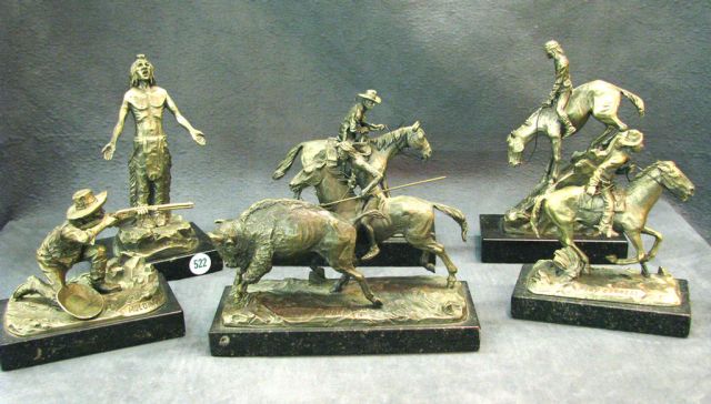 Appraisal: Group of six Worcester Pewter small sculptures by Philip Kraczkowski