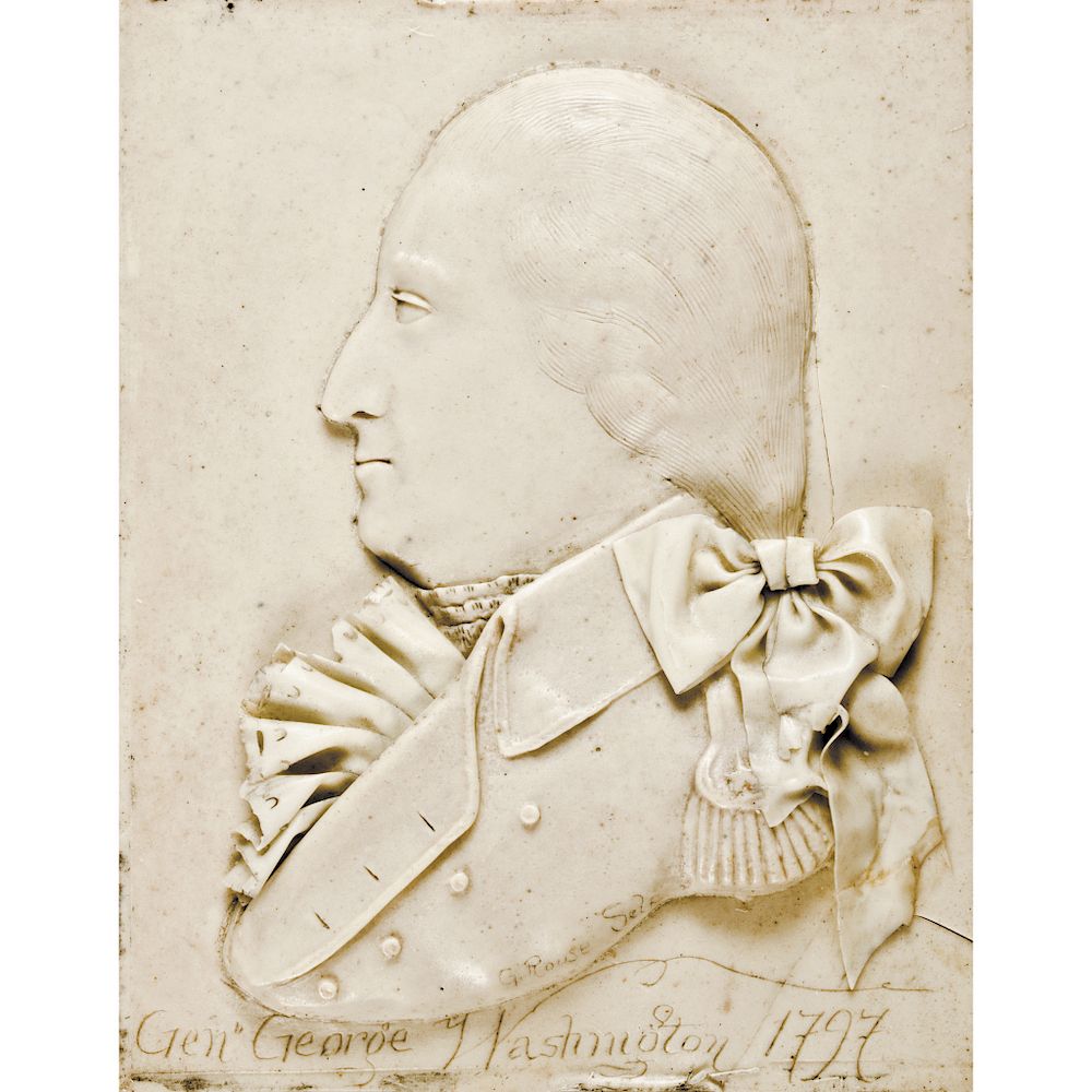 Appraisal: -Dated General George Washington Wax Portrait Signed by the Artist