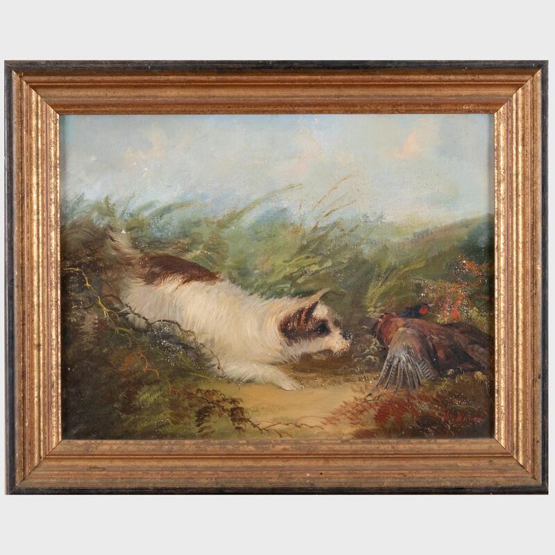 Appraisal: W Warren Bird Hunting Oil on canvas signed 'W Warren'