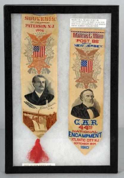 Appraisal: Lot of New Jersey Souvenir Ribbons with Photos Description Circa