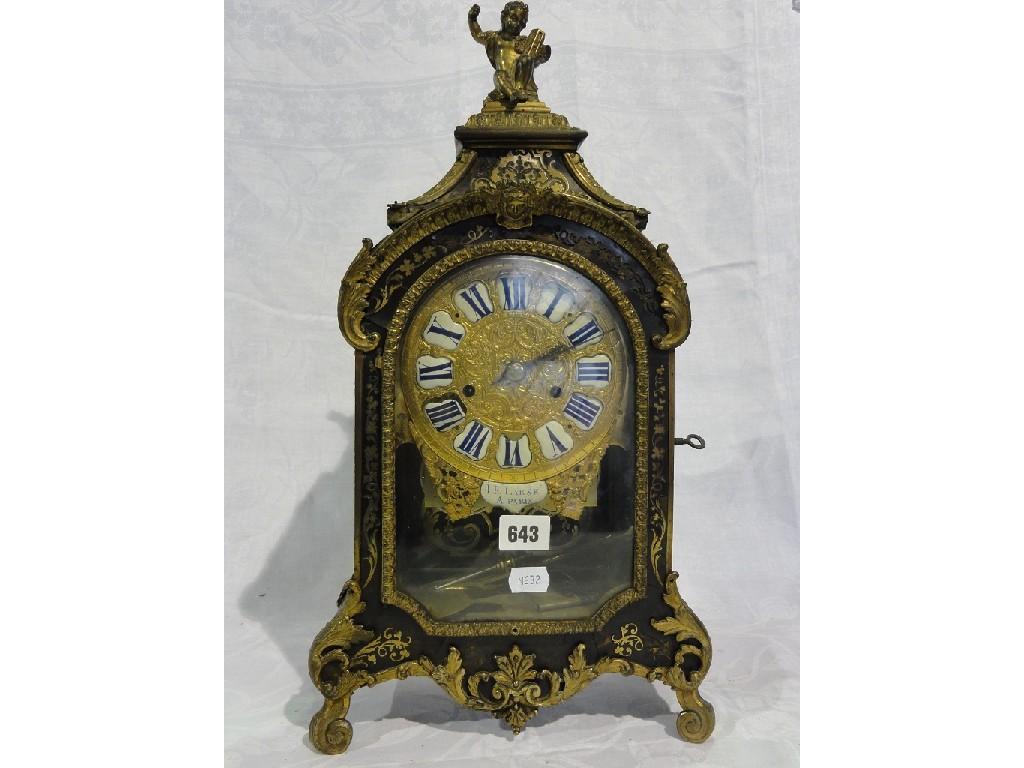 Appraisal: A th century French bracket clock with a boulle work