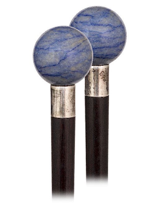 Appraisal: Hard Stone Dress Cane -Ca -A sizeable blueish hard stone