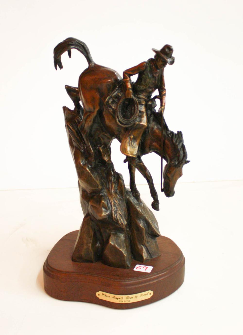 Appraisal: KEN PAYNE New Mexico Arizona - bronze sculpture Where Angels