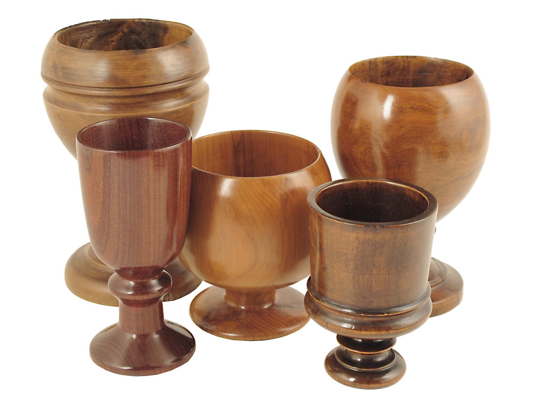 Appraisal: A th century turned sycamore goblet