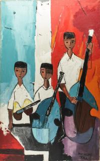 Appraisal: Nicholas Takis American Los Hermanos Musicos The Musician Brothers oil