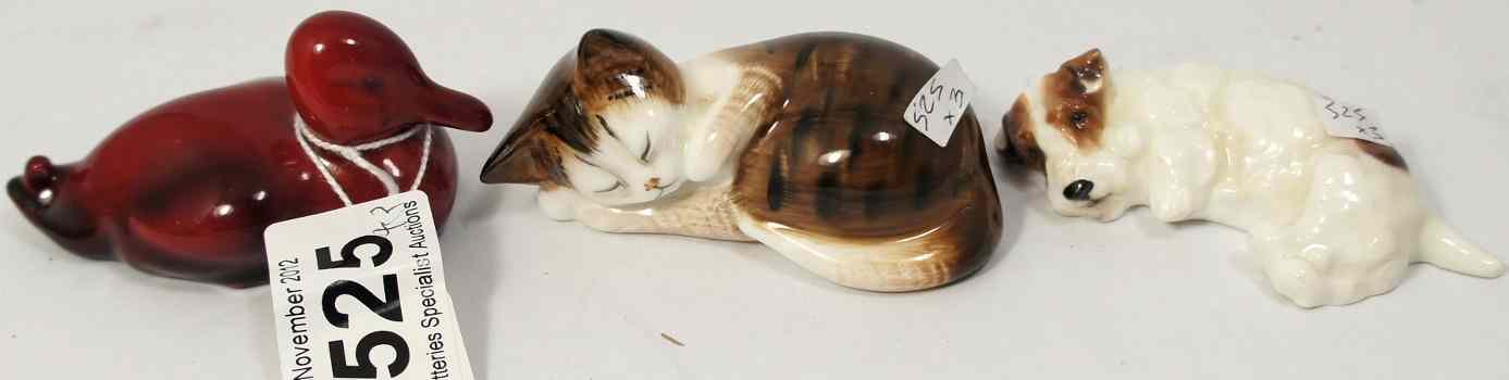 Appraisal: Royal Doulton Flambe Model of a Small Seated Duck Sealyham