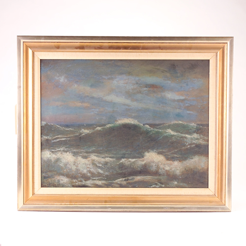 Appraisal: George Thompson Hobbs American - Ocean Scene oil on canvas