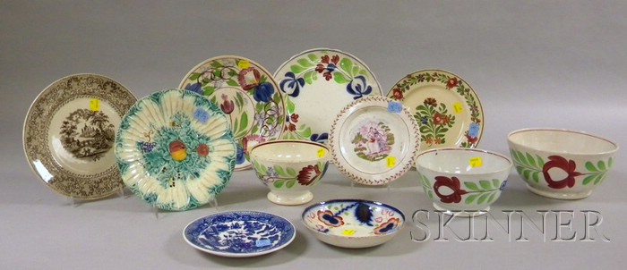 Appraisal: Eleven Pieces of Decorated English and Continental Ceramic Tableware including