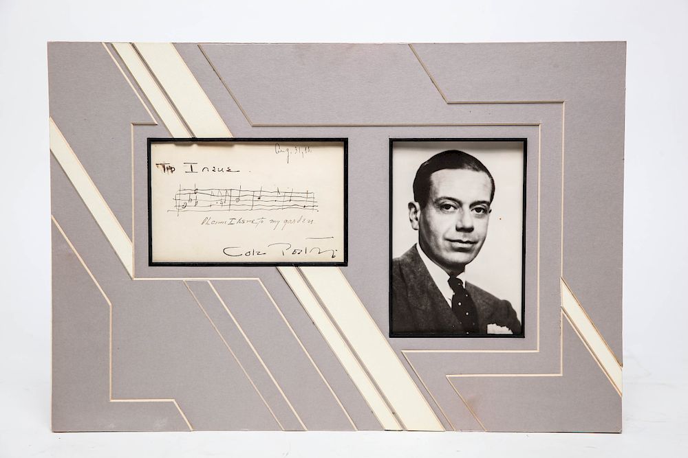 Appraisal: Cole Porter Autographed Music Quotation Cole Porter American - Oh