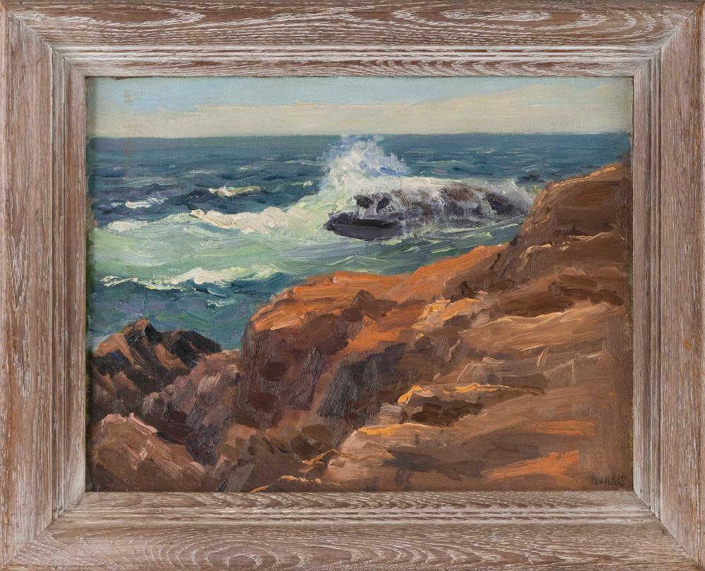 Appraisal: GEORGE SPENCER MORRIS PENNSYLVANIA - WAVES CRASHING ON A ROCKY