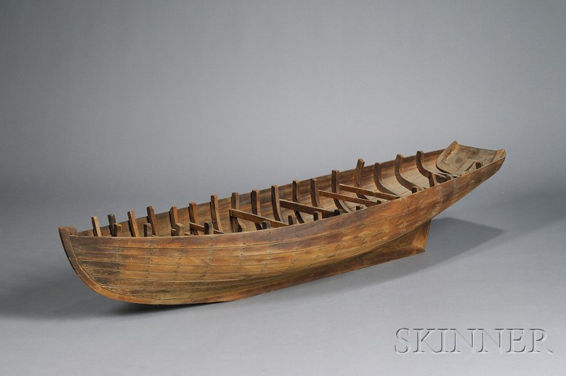 Appraisal: Large Pine Boat Builder's Hull Model America th century ht