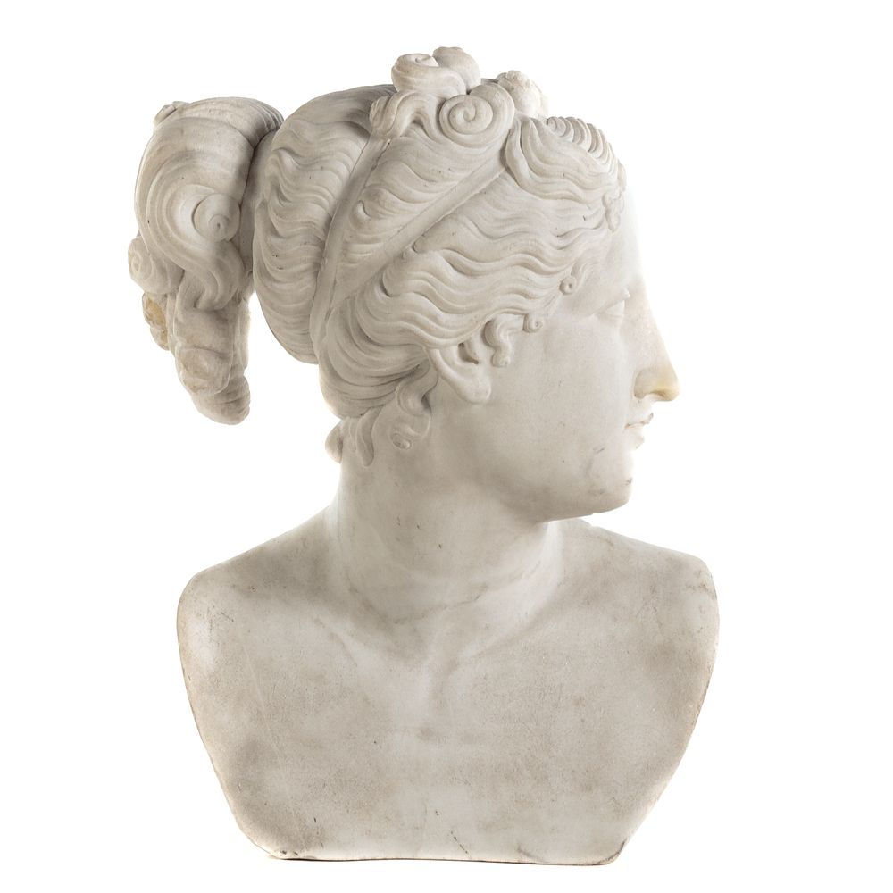 Appraisal: Grande Tour Carved Marble Bust of Nymph th century originally