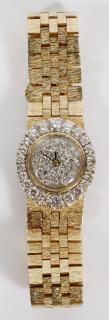 Appraisal: HAND ASSEMBLED MOVADO DIAMOND GOLD WRIST WATCH HAND ASSEMBLED MOVADO