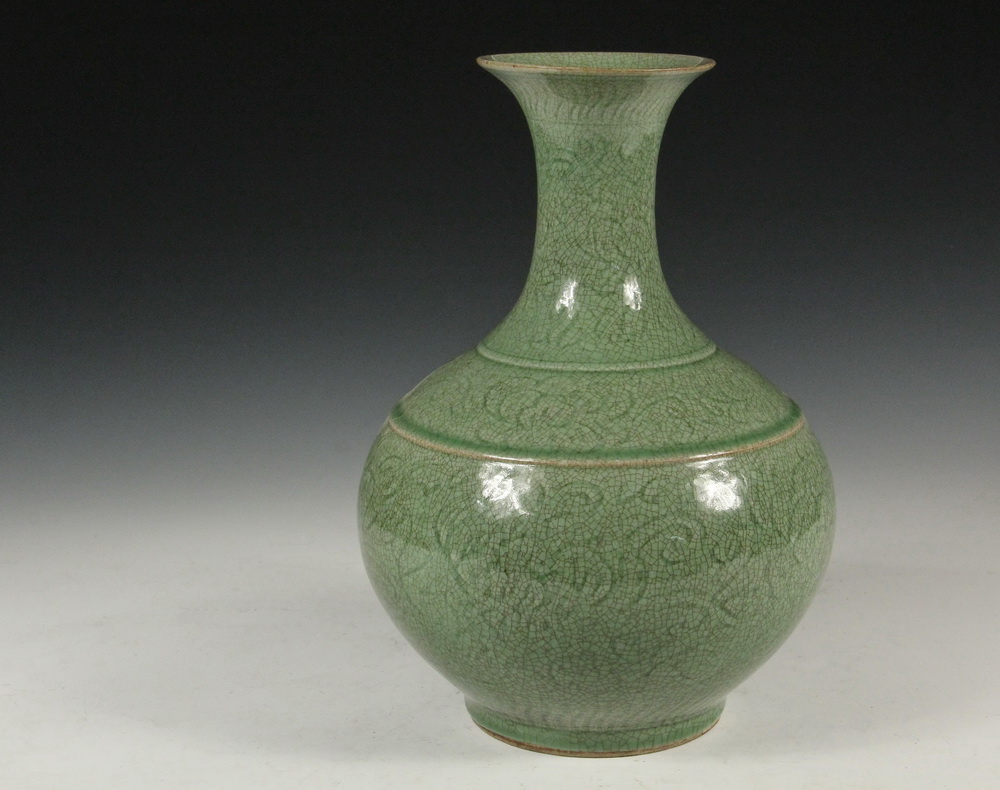 Appraisal: CHINESE POTTERY VASE - Song Dynasty Style Baluster Vase with