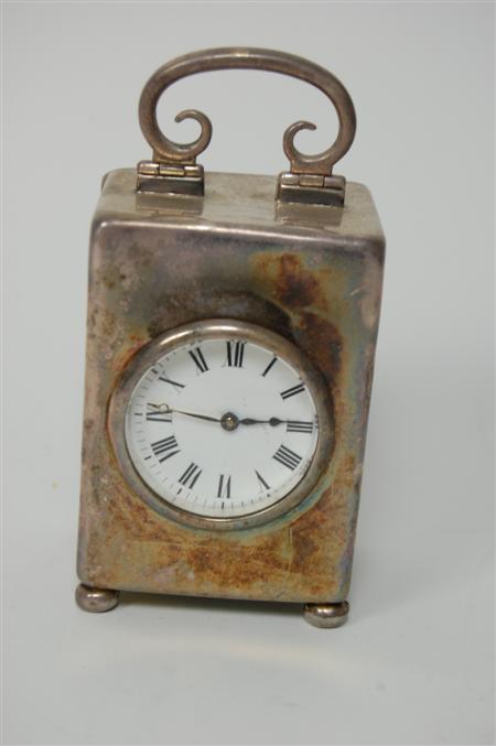 Appraisal: An Edwardian cased timepiece by Elkington Co London in simple