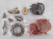 Appraisal: A mixed lot including a carat gold dog charm an