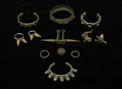 Appraisal: Assorted African Bracelets Rings and Ornaments Brass bronze and other