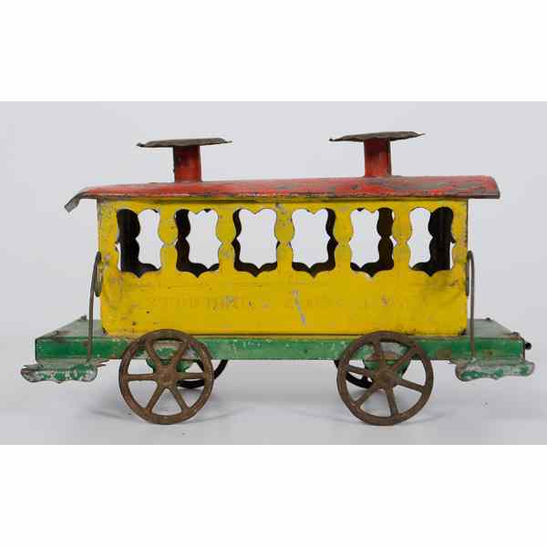 Appraisal: Stevens and Brown City Tin Trolley Early th century a