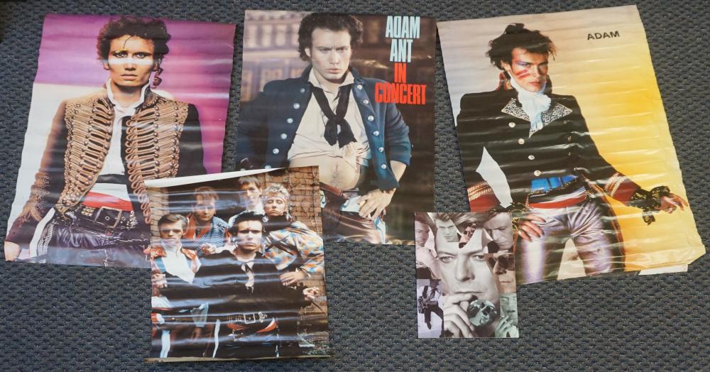 Appraisal: FIVE ADAM ANT POSTERS AND DAVID BOWIE 'SOUND VISION' TOUR