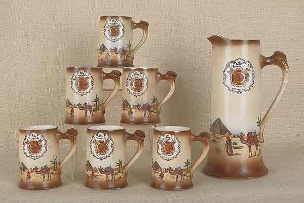 Appraisal: D F Haynes Son Baltimore Maryland porcelain pitcher set late