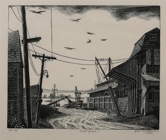 Appraisal: GRACE ARNOLD ALBEE American - COAL YARD signed and dated