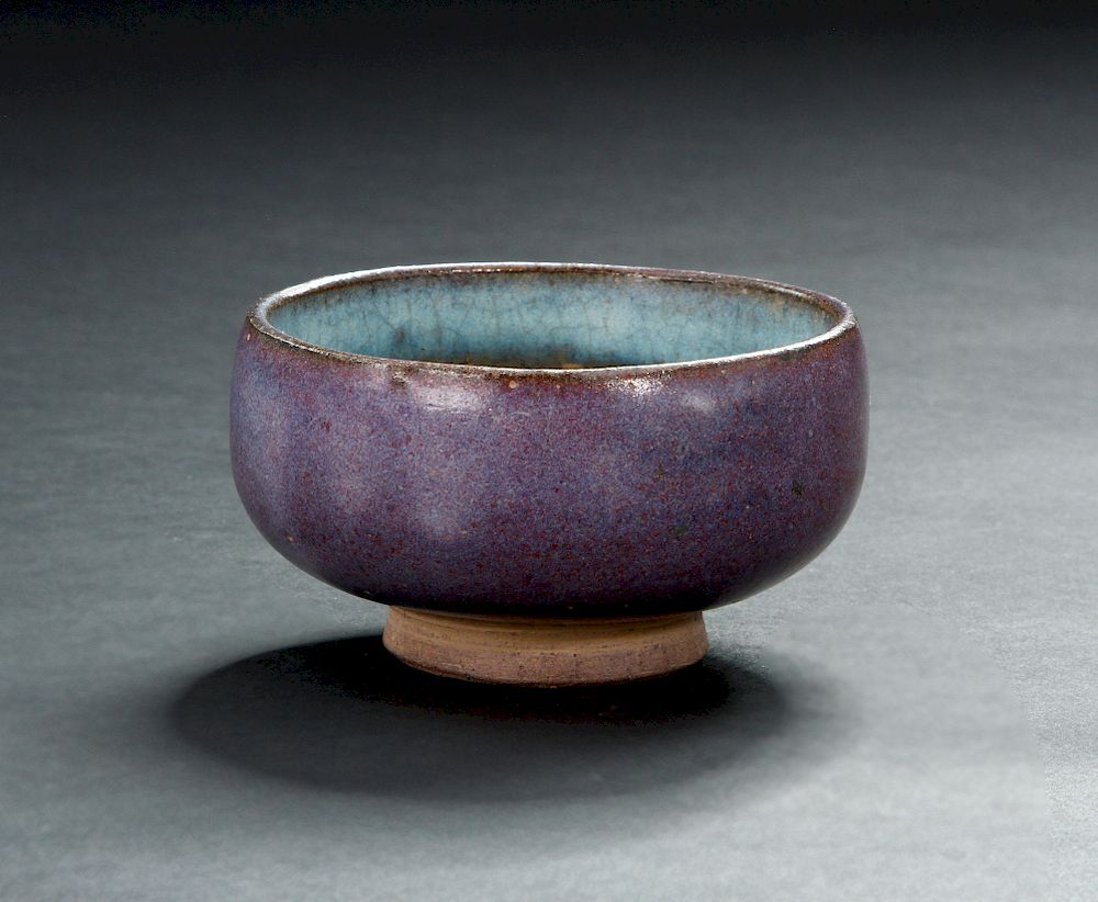 Appraisal: Fine Chuan Ware Purple and Lavender-Glazed Bowl Of elegant curved