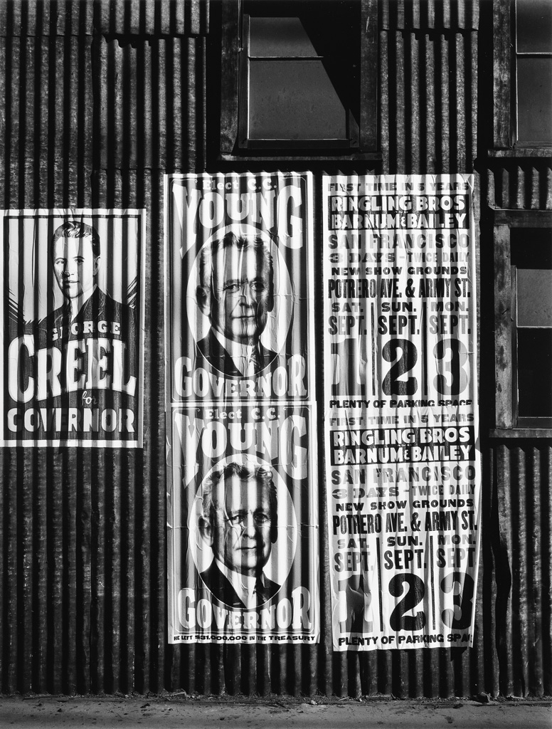 Appraisal: ANSEL ADAMS - Political Signs and Circus Poster San Francisco