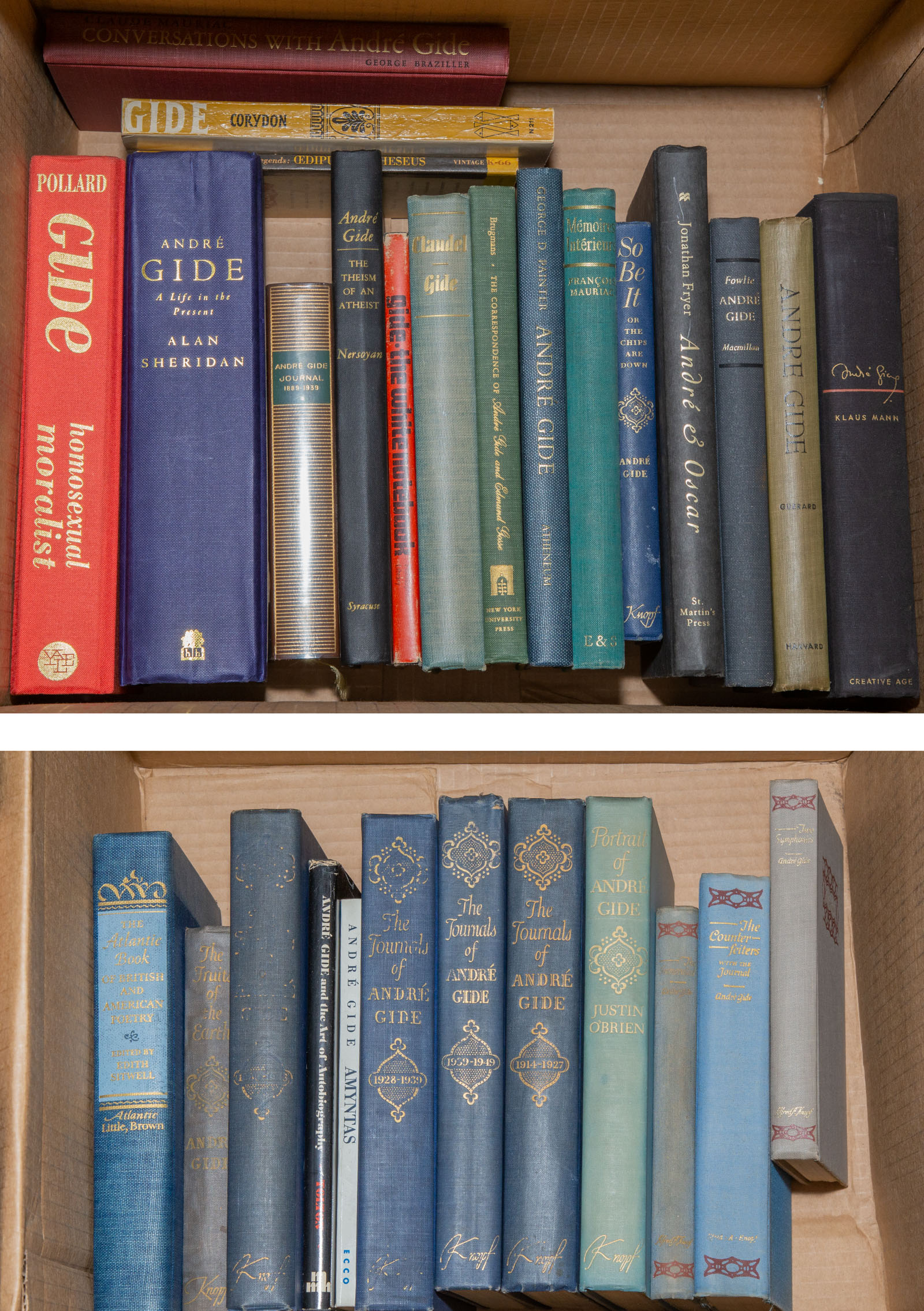 Appraisal: COLLECTION OF BOOKS BY OR ABOUT ANDRE GIDE Comprising about