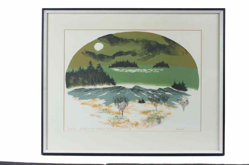 Appraisal: LITHOGRAPH-EARLY THAW by John Meunch Signed inscribed SS '' x