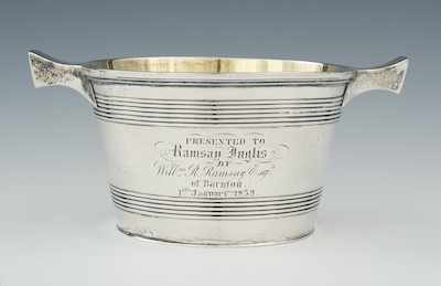 Appraisal: A Sterling Silver Bucket Shape Trophy Edinburgh The small silver