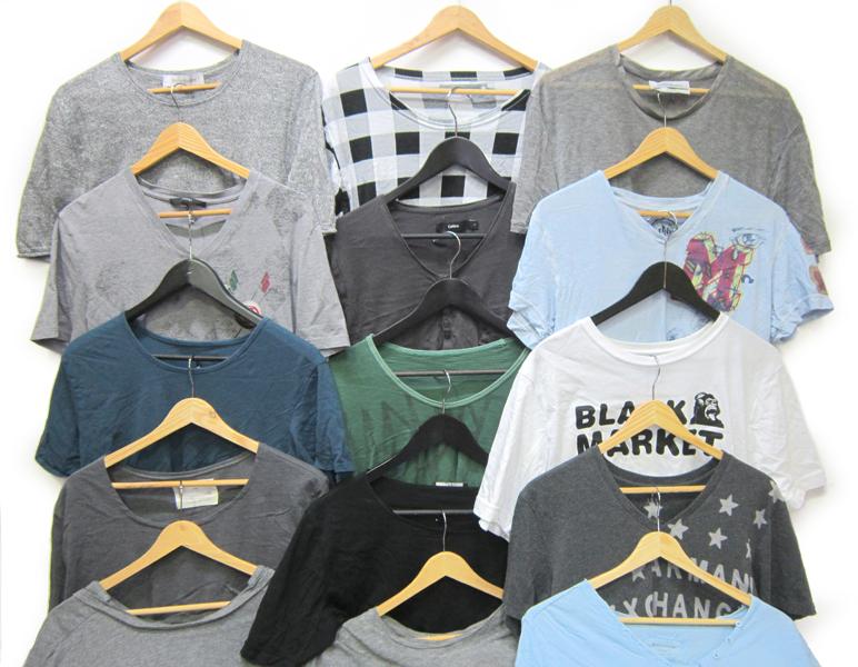 Appraisal: FIFTEEN QUALITY BRANDED MENS T-SHIRTS INCLUDING YSL ESTIMATED SIZE M-L