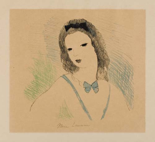 Appraisal: MARIE LAURENCIN Alice Color lithograph x mm x inches wide