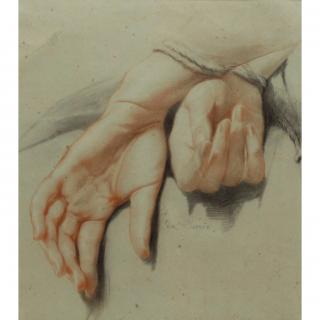 Appraisal: Paul Joseph Jamin Signed middle Hand study for oil painting