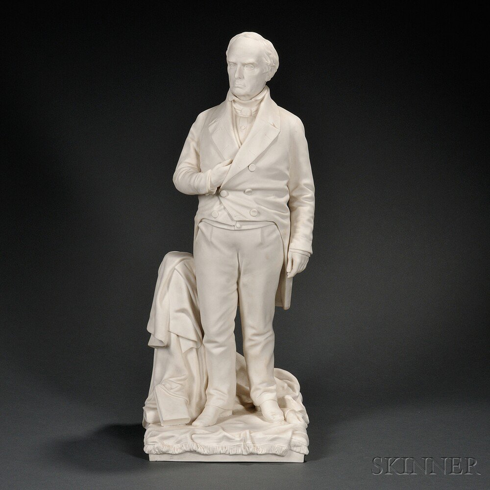 Appraisal: Minton Parian Figure of Daniel Webster Boston mid- th century