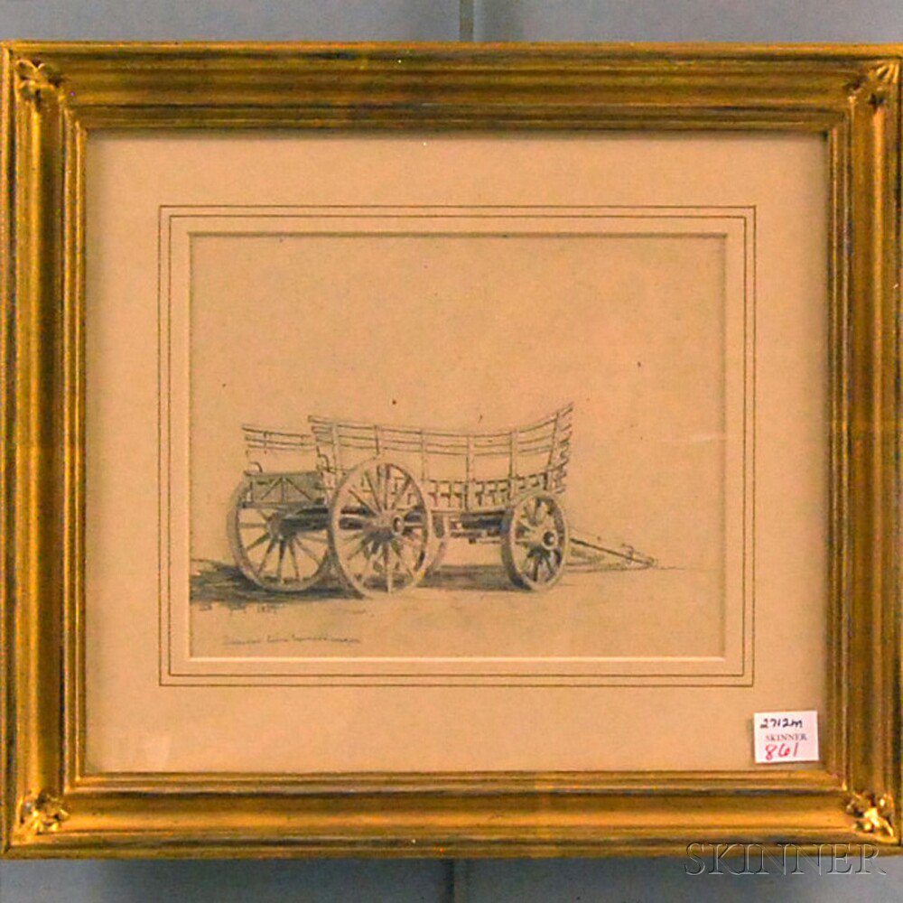 Appraisal: Xanthus Smith Pennsylvania Maine - Typical lime burner's wagon Signed