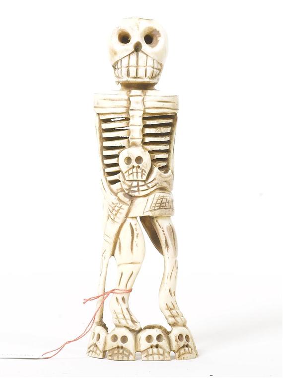 Appraisal: SKELETON FIGURE Carved bone H cm