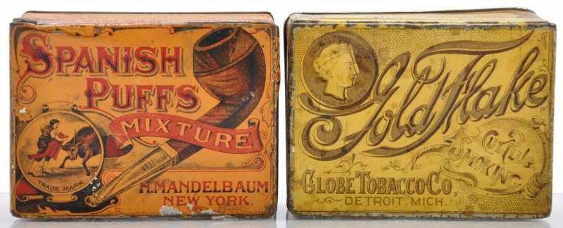 Appraisal: Lot of Square Corner Tobacco Tins Description Pre- lot includes