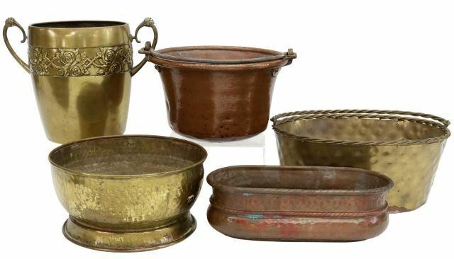 Appraisal: lot of Continental and other copper and brass vessels th